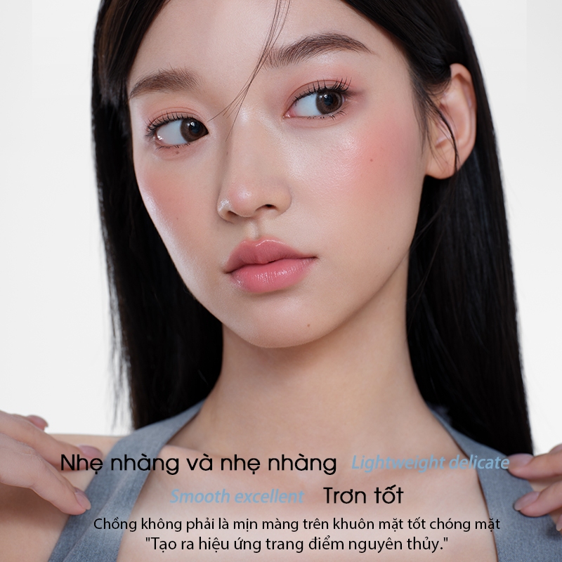 Phấn má hồng dạng kem đa năng Mooekiss có chất phấn lì, độ bão hòa thấp và dễ tán, phù hợp cho lớp trang điểm nhẹ nhàng | BigBuy360 - bigbuy360.vn