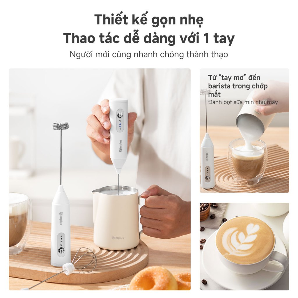 Simplus Máy đánh trứng, tạo bọt sữa đa năng Thời gian dùng liên tục lâu Động cơ đồng nguyên chất  Một máy đa năng NPQH001 | BigBuy360 - bigbuy360.vn