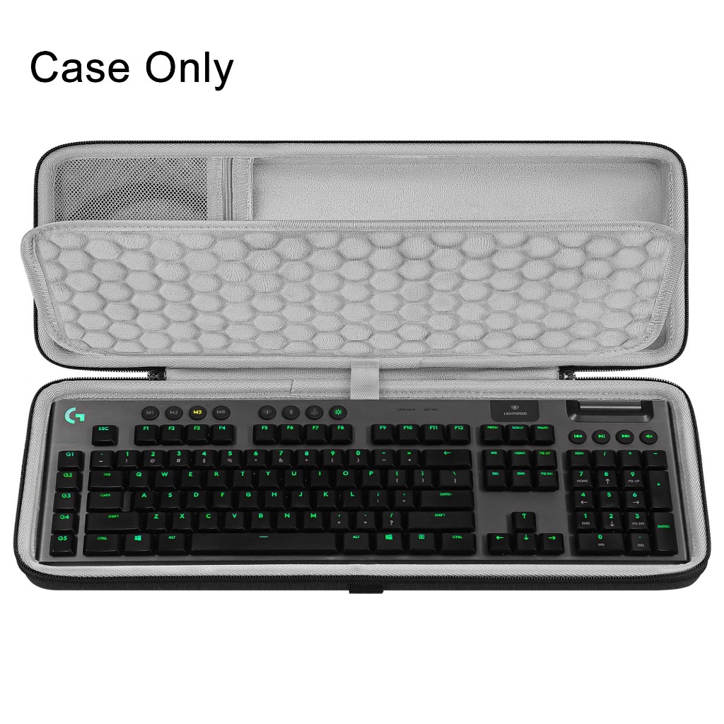 Hộp đựng bàn phím kích thước đầy đủ Geekria Tương thích với G915 / G915 X, Túi đựng du lịch cứng cho