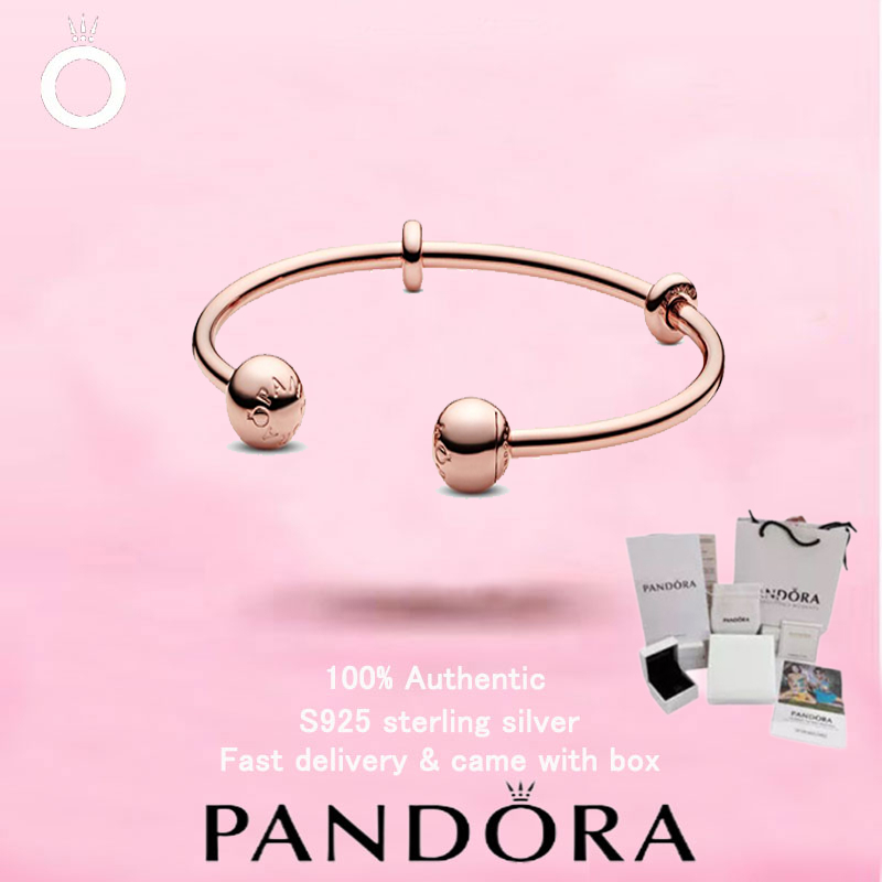 Bộ Bracelet đôi nữ Pandora màu hồnggold, bán chạy nhất