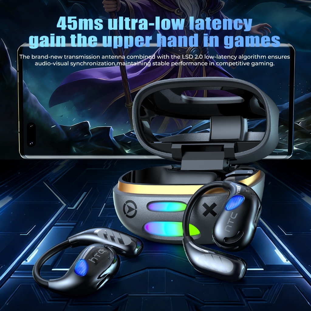 HTC NE69 Tai nghe dịch thuật AI Độ trễ cực thấp Tai nghe Bluetooth V6.0  ENC Khử tiếng ồn thông minh Tai nghe không dây | BigBuy360 - bigbuy360.vn