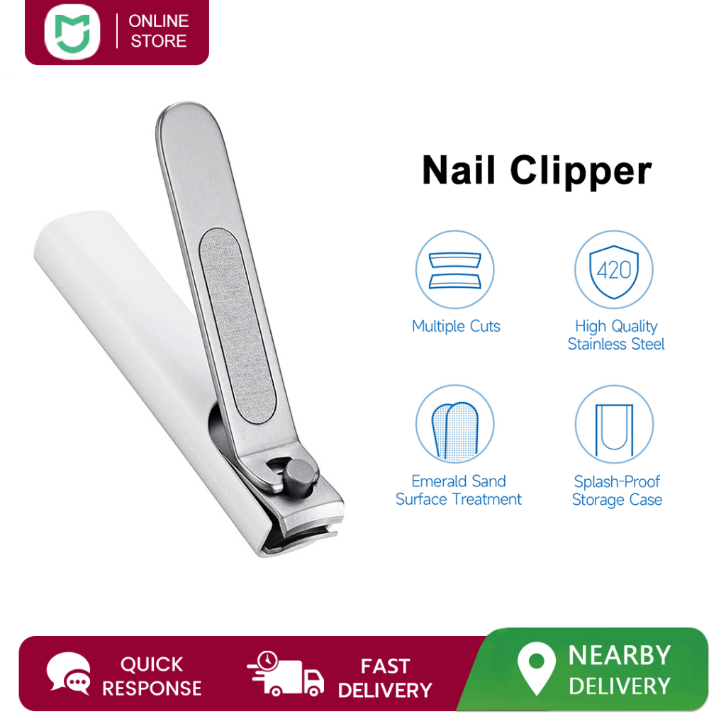Máy cắt móng tay bằng thép không gỉ Mijia có nắp chống bắn tỉa Chăm sóc móng chân Tệp chuyên nghiệp