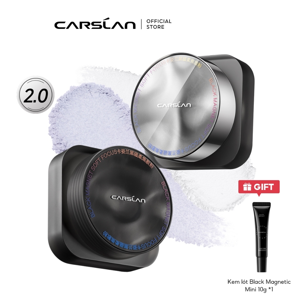 【SUPER DEAL】Phấn phủ Black Magnet Carslan Phiên Bản Mới 2.0 Kiềm Dầu Và Lành Tính Với Da Hơn 8g