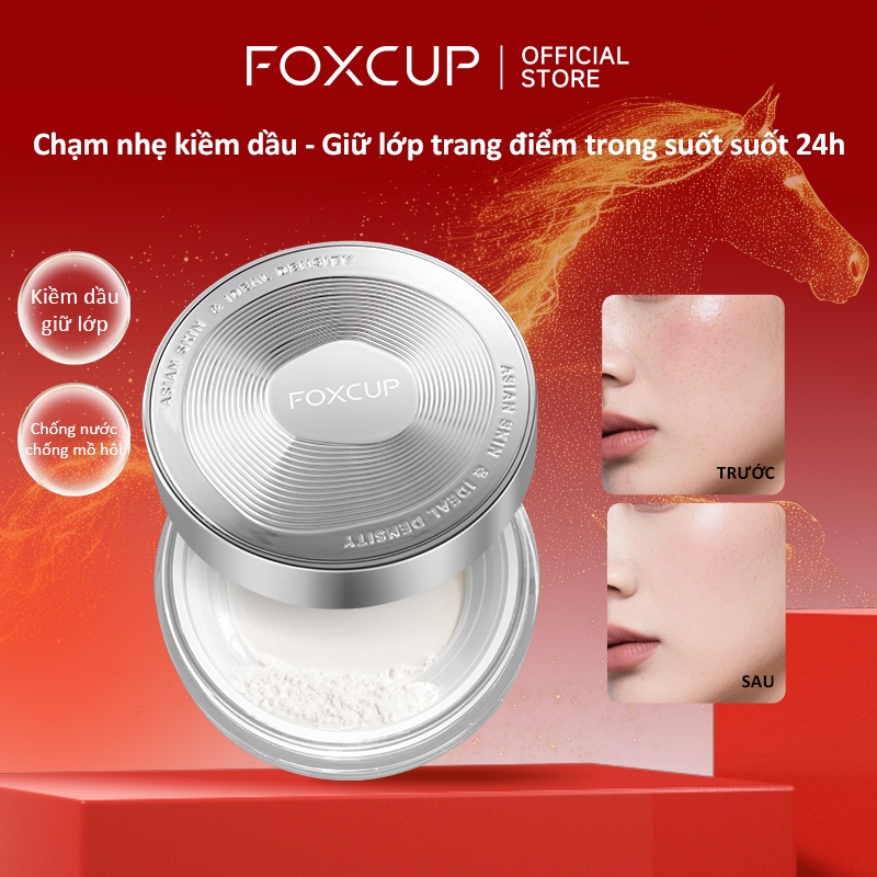 FOXCUP Phấn phủ  Kiểm soát dầu Định hình lớp trang điểm lâu trôi, chống thấm mồ hôi