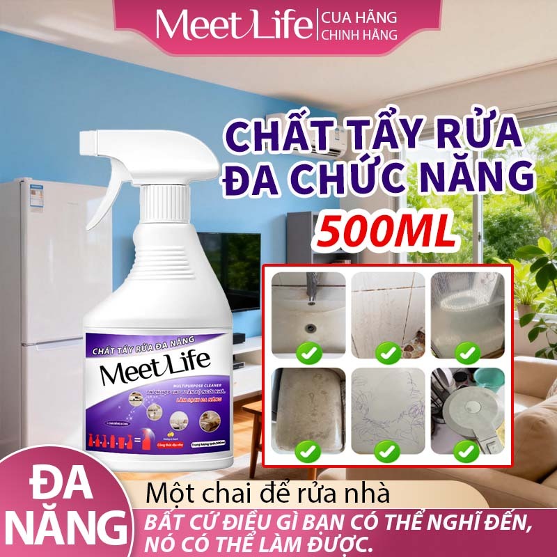 Chất Tẩy Rửa đa Năng 500ml Xịt Tẩy Rửa đa Năng Nước Tẩy đa Năng Tẩy Rửa Nhà Vệ Sinh Tẩy Kính Chậu Tắ