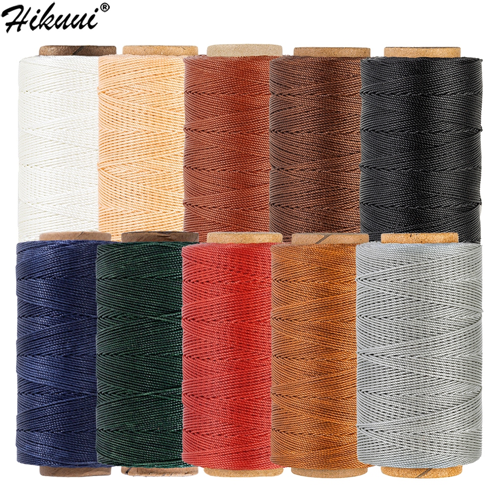 Sợi sáp Polyester tròn cường độ cao 0,45 / 0,55 / 0,8mm, Dây bọc sáp để may, khâu, đính cườm, thủ cô