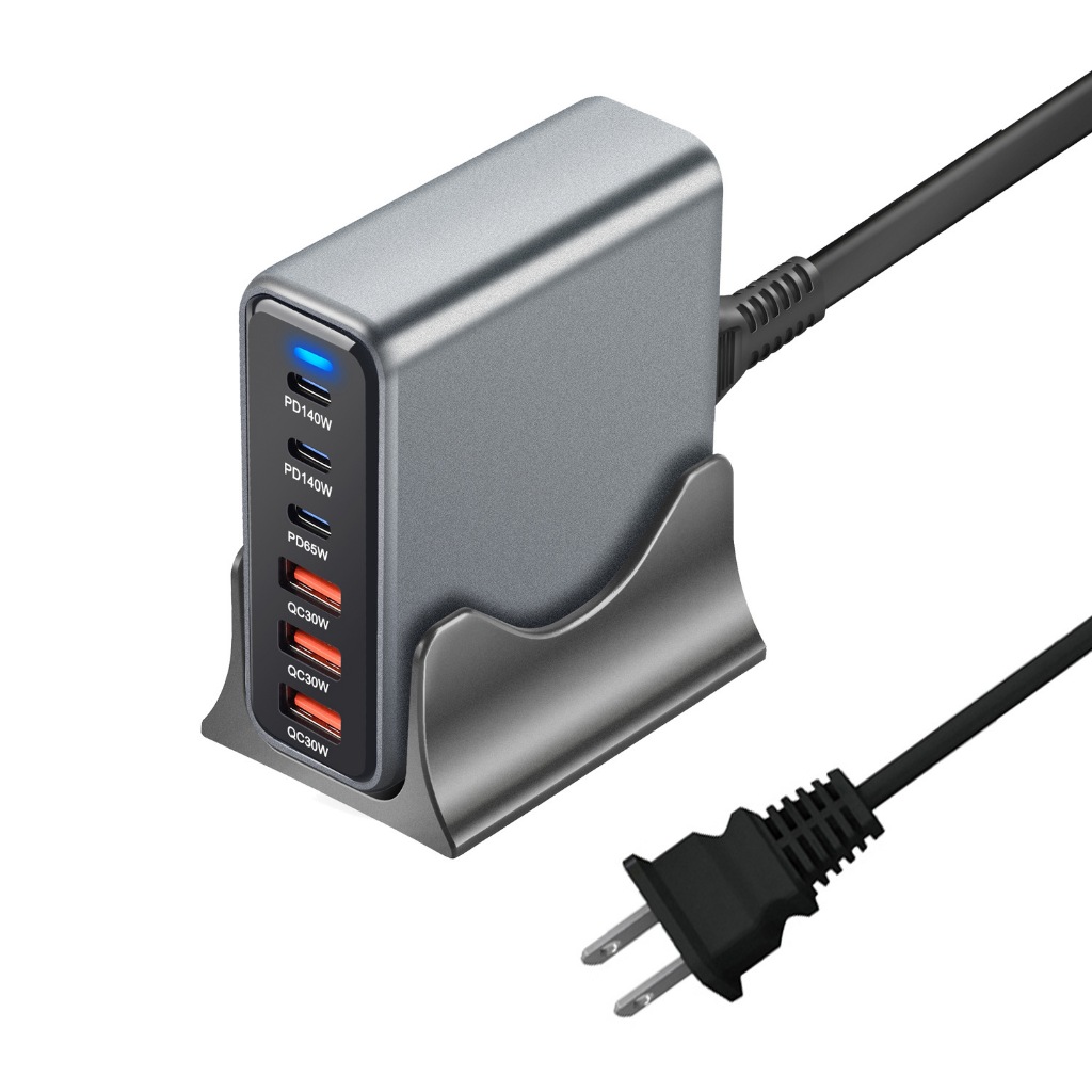 Trạm sạc máy tính để bàn sạc nhanh GaN 435W với 6 cổng đầu ra