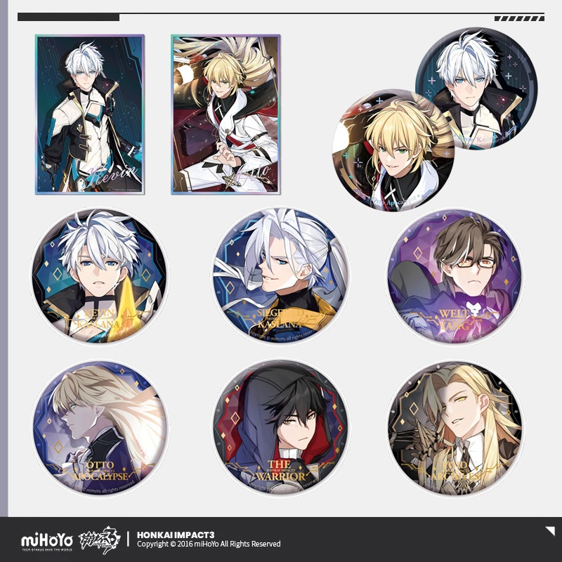 Sunsyea Honkai Impact 3rd Chính Thức Merch miHoYo Chính Hãng Chính Hãng Kevin Otto Huy Hiệu Giấy Màu