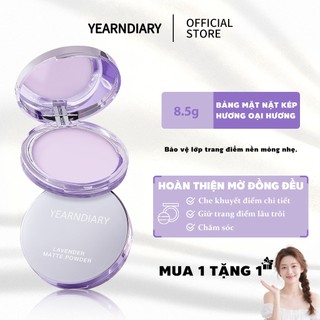 【MUA 1 TẶNG 1】YEARNDIARY Phấn Phủ Dạng Bột Lì Lavender - Che Khuyết Điểm, Kiểm Soát Dầu, Giữ Lớp Nền Hoàn Hảo Cả Ngày