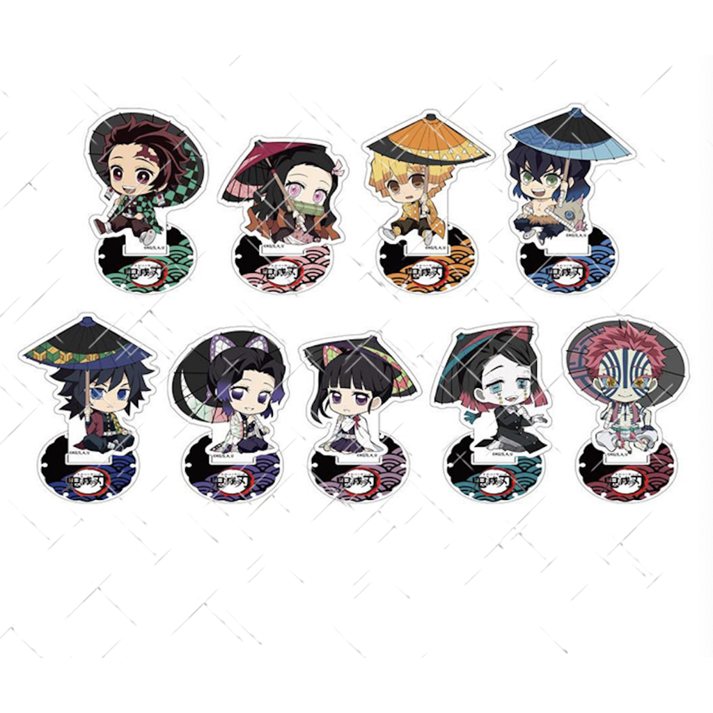Demon Slayer Acrylic Desktop Standees – Zenitsu, Tanjiro, Giyuu – Anime Hình Set Merch