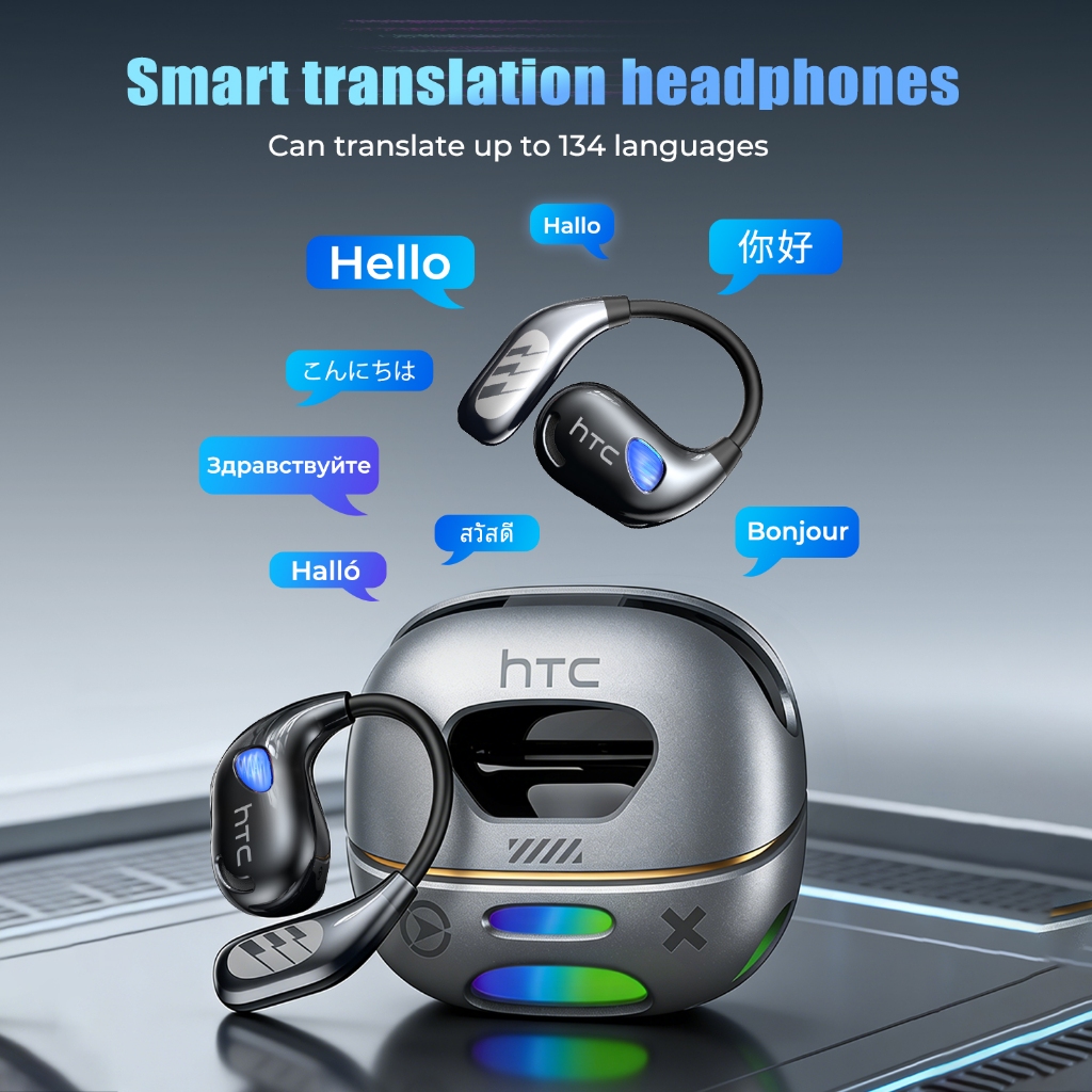 HTC NE69 Tai nghe dịch thuật AI Độ trễ cực thấp Tai nghe Bluetooth V6.0  ENC Khử tiếng ồn thông minh Tai nghe không dây | BigBuy360 - bigbuy360.vn