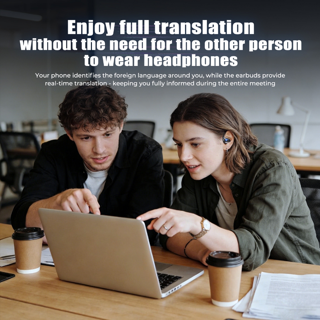 HTC NE69 Tai nghe dịch thuật AI Độ trễ cực thấp Tai nghe Bluetooth V6.0  ENC Khử tiếng ồn thông minh Tai nghe không dây | BigBuy360 - bigbuy360.vn