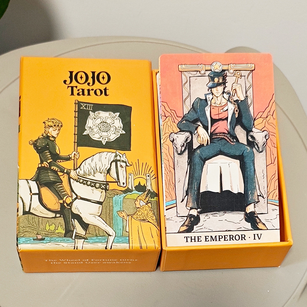 Bộ bài Tarot JOJO 12 * 7cm trong hộp cứng, 80 chiếc Bộ bài Tarot Anime dập nổi hai mặt Bộ bài Tarot 
