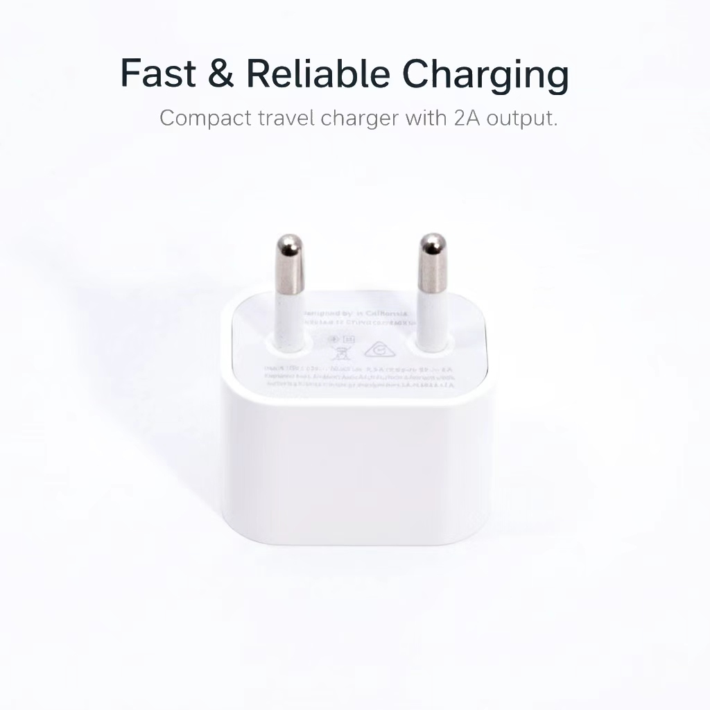 Sạc nhanh điện thoại di động Bộ chuyển đổi du lịch 2A Bộ sạc tiêu chuẩn EU