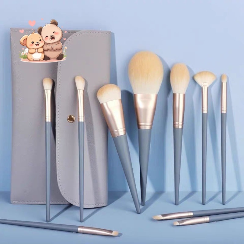 Bộ 8 Cọ Trang Điểm Mini Lông Mềm Dễ Thương