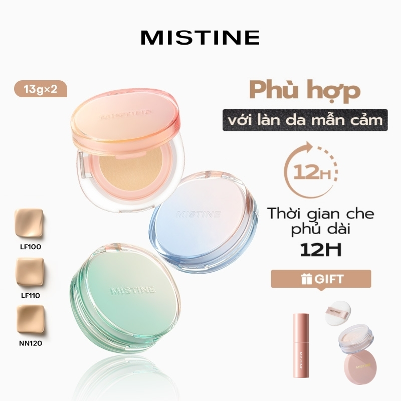 "Phiên bản Limited" Cushion cầu vồng Xiêm La Tyndall 2 lõi (Cushion 13g*2) MISTINE SOFT MATTE ESSENC