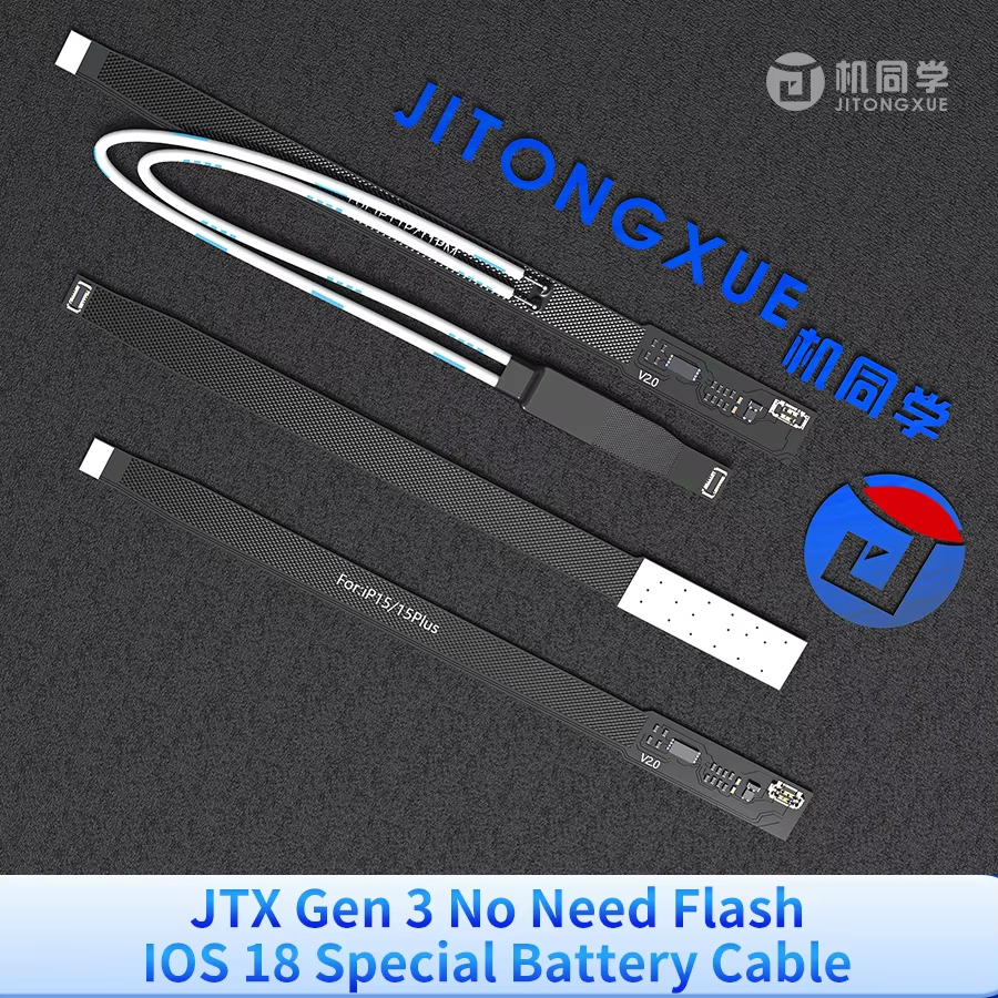 JTX Thế hệ thứ ba iOS 18 Không cần pin Flash Hiệu quả sức khỏe Cáp sửa chữa 100% Hỗ trợ dòng 11-15