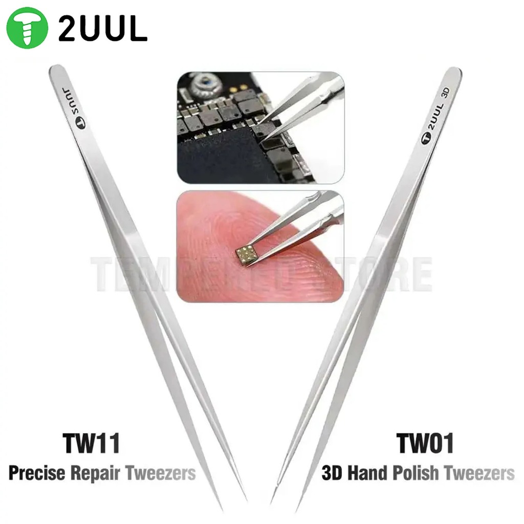 2UUL TW02 Nhíp Hàng Ngày TW01 3D Cho Điện Thoại Di Động Sửa Chữa IC Chip Kẹp Nhíp Bo Mạch Chủ PCB Ba