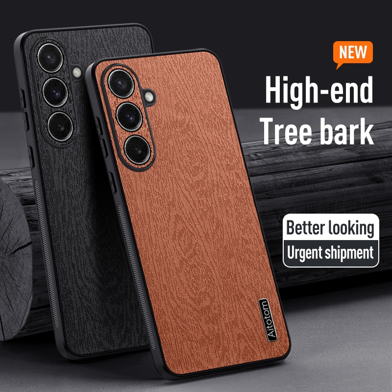 Ốp Da Cho Samsung Galaxy S26 Plus + S26 + S26Plus 5G Ốp Điện Thoại Hoa Văn Cây Cao Cấp Mờ Silicon Bả