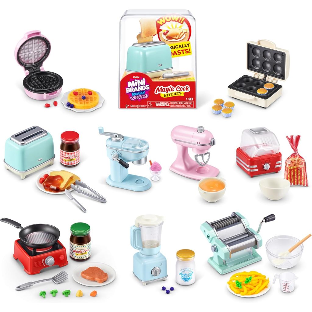 Mini Brands Really Works Magic Cook Kitchen Capsule Series 1, ZURU Sản xuất, Thiết bị nhà bếp làm vi