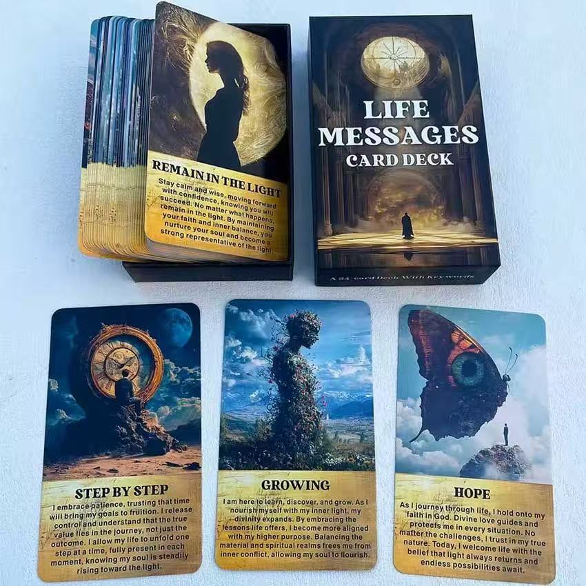 [Sẵn sàng] World Cover 12X7CM Life Message Card Deck English Board Game Card Game Game Life Message 