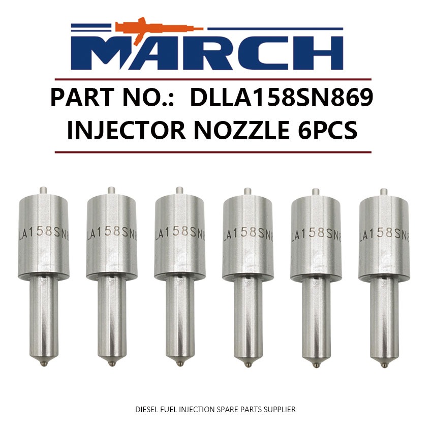 6 Đầu phun nhiên liệu Diesel 105015-8690 DLLA158SN869 cho ISUZU 4BD1 6BG1 6BD1 4B1G 6B1G