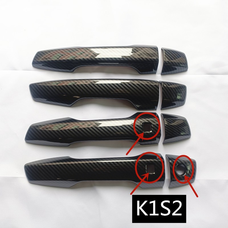Dành Cho Mitsubishi Xforce 2025 2026 Phụ Kiện Tay Nắm Cửa Bao Viền ABS Giả Sợi carbon