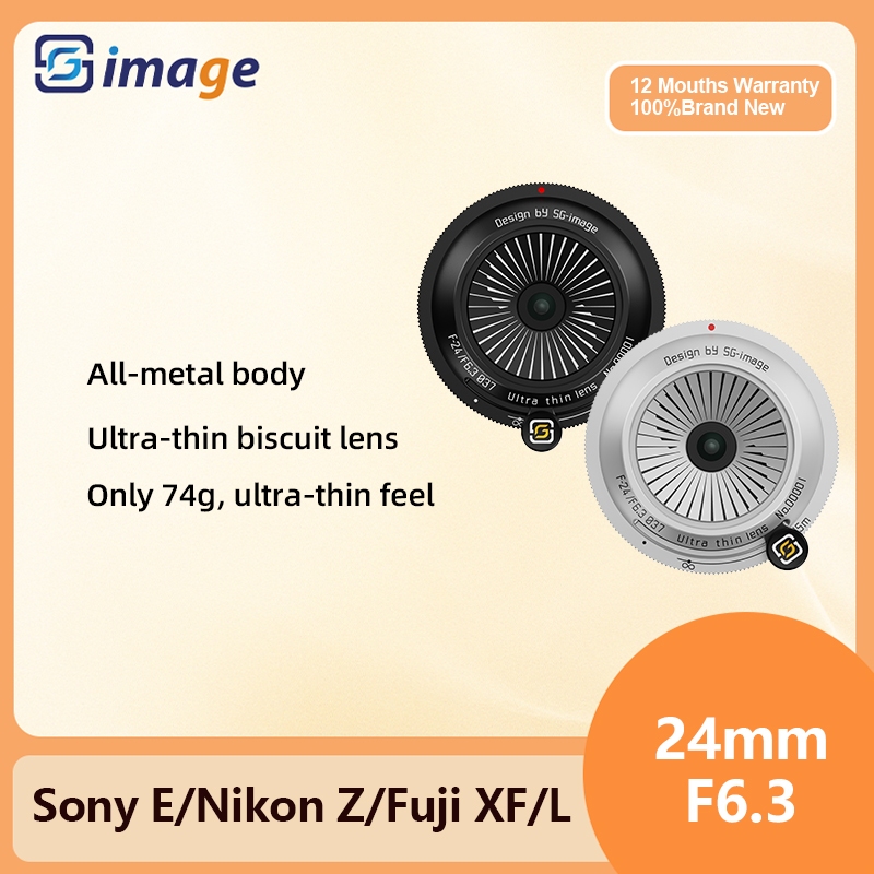 SG Image 24mm F6.3 Lấy nét thủ công MF Siêu mỏng Full Frame Biscuit Pocket Lens cho Sony E Nikon Z C