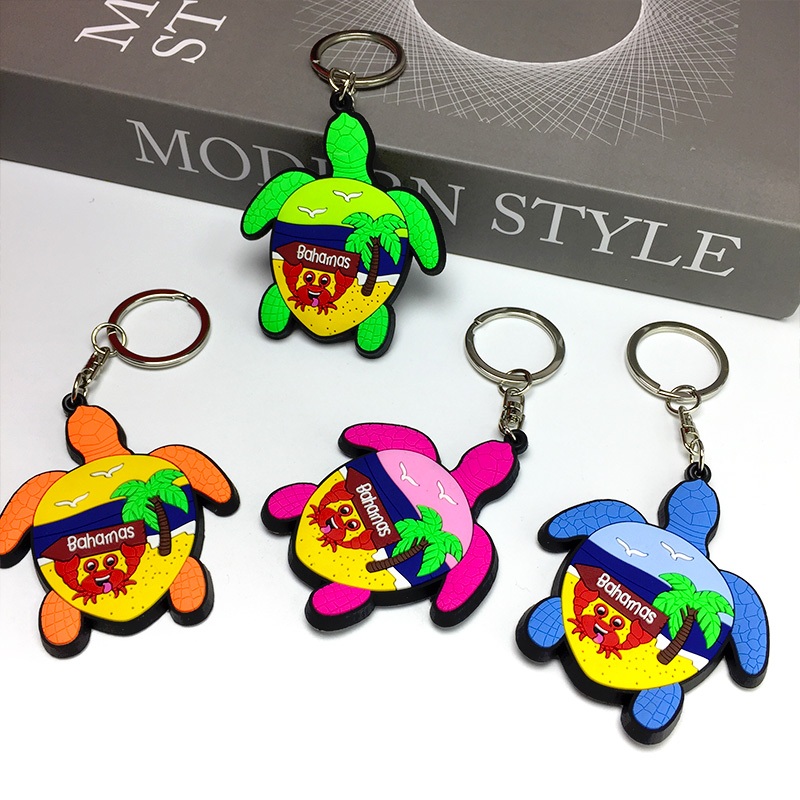 Quà lưu niệm Bahamas, móc khóa rùa 3D, móc khóa du lịch đi biển, quà tặng Bahamas