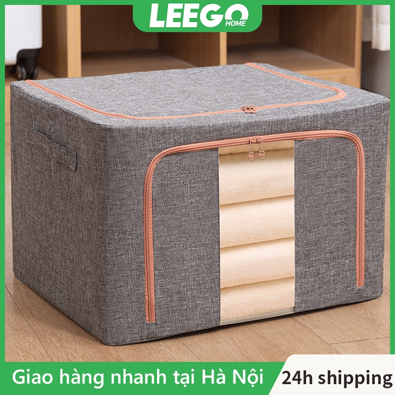 Leego 100L Hộp Đựng Quần Áo Đa Năng Túi vải Đựng Quần Áo Khung thép Thấm Nước Hộp Vải
