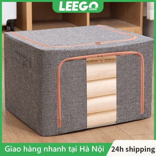 Leego 100L Hộp Đựng Quần Áo Đa Năng Túi vải Đựng Quần Áo Khung thép Thấm Nước Hộp Vải