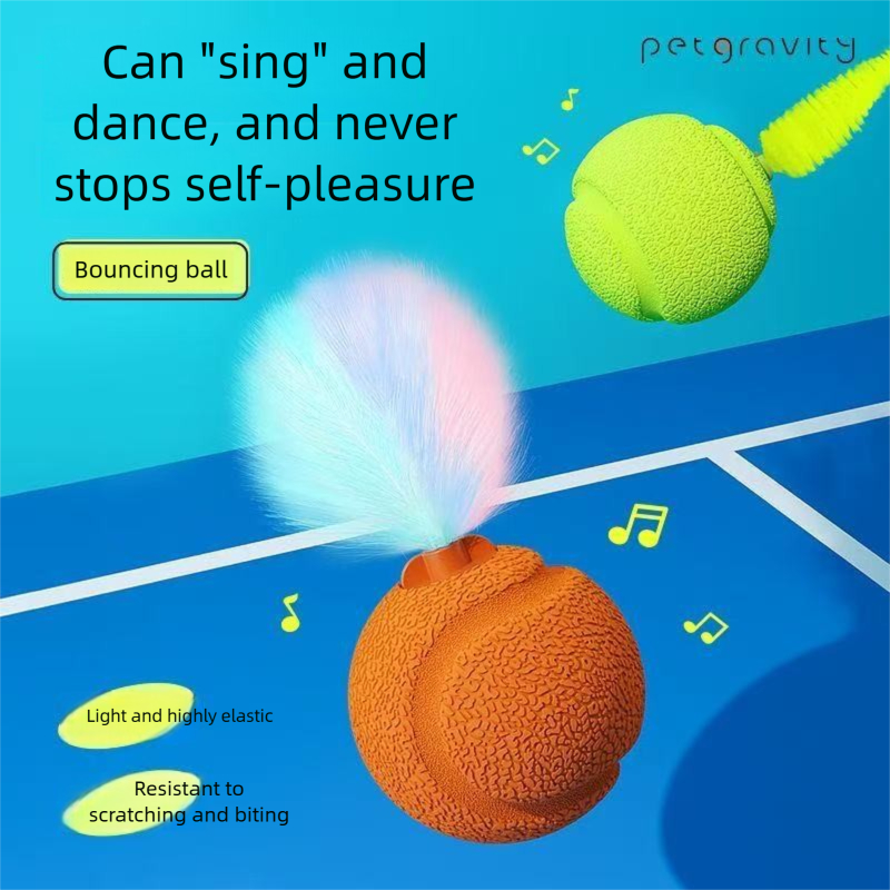 Không Đều Bounce Cat Ball High Bounce Đồ Chơi Mèo Tương Tác Thú Cưng Bionic Đồ Chơi Âm Thanh Mèo Sou