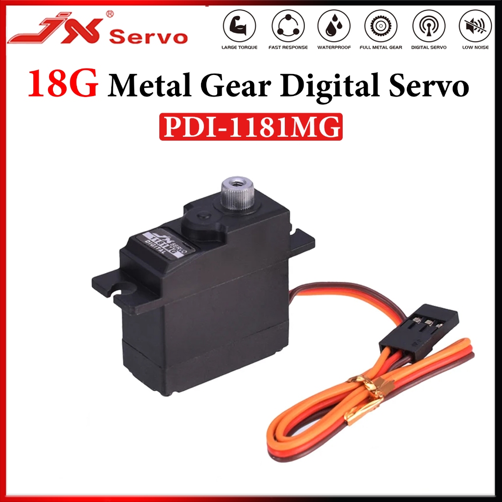 JX PDI-1181MG 18G 3.5KG Lõi Kim Loại Bánh Răng Kỹ Thuật Số Servo Cho 1 / 16 RC Xe Máy Bay Mô Hình WL