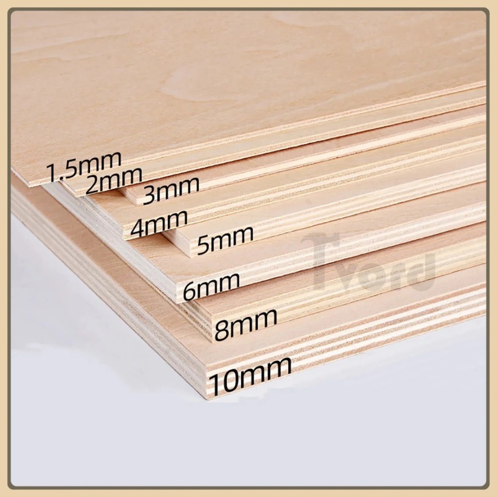Basswood Board Độ dày 1.5mm / 2mm / 3mm / 4mm / 5mm-10mm Mẫu Thủ Công Tấm Chất Liệu Cho Mô Hình DIY 