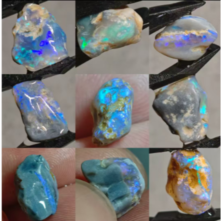 Úc Đen Opal Đá Thô Mặt Dây Chuyền Vòng Hiếm opal Opal Quà Tặng Bộ Sưu Tập Đá Quý Nhiều Màu Sắc Mẫu