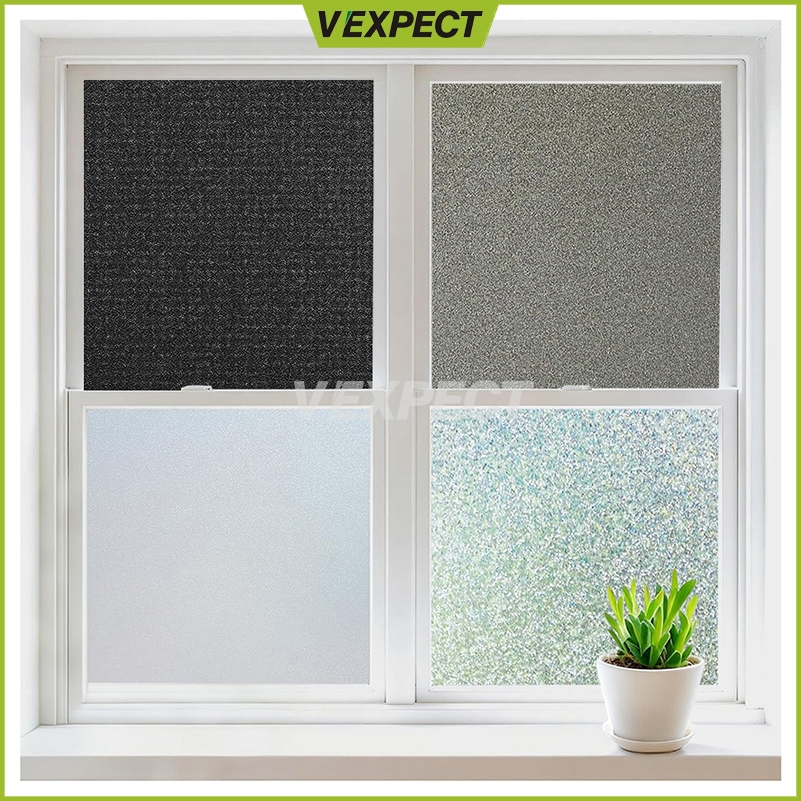 Decal Dán Cửa Kính Mờ, Giấy Dán Cửa Kính Riêng Tư, Miếng Dán Kính Chống Nắng, Không Dính