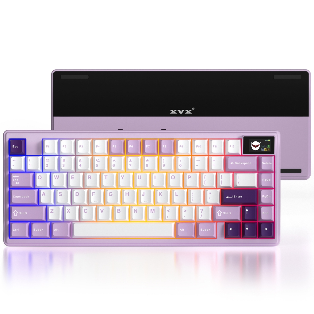 XVX K75 Pro Bàn phím cơ nhôm CNC Công tắc trao đổi nóng Flex Cuts PCB với Keycaps PBT