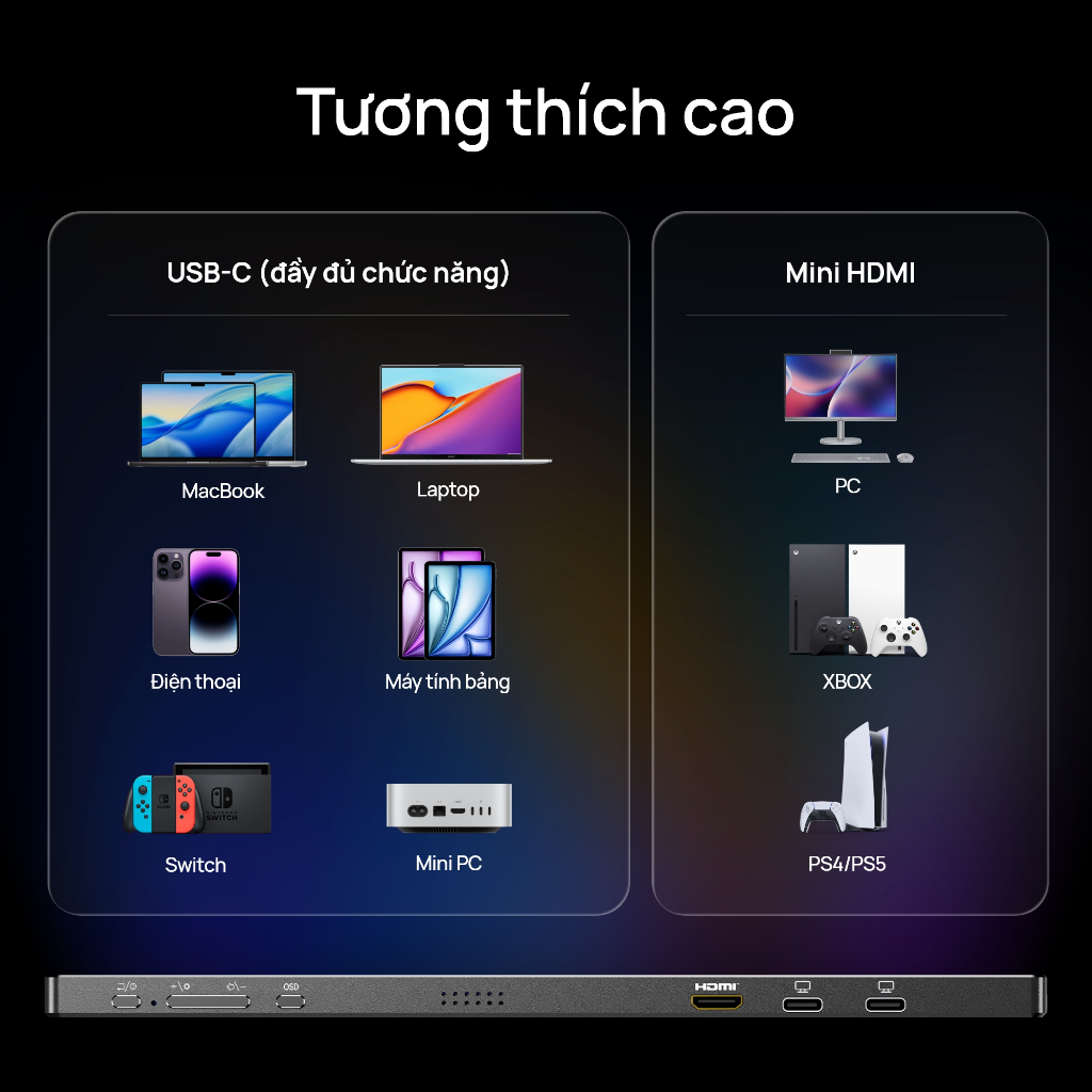 ARZOPA Z1RC, Màn hình di động 16 "2.5K, Giá đỡ chân đế HDR 2560x1600, Màn hình máy tính xách tay HDMI 500nits 8bit QHD USB-C, Màn hình IPS 16: 10 cho điện thoại Mac PC PS Xbox Switch | BigBuy360 - bigbuy360.vn