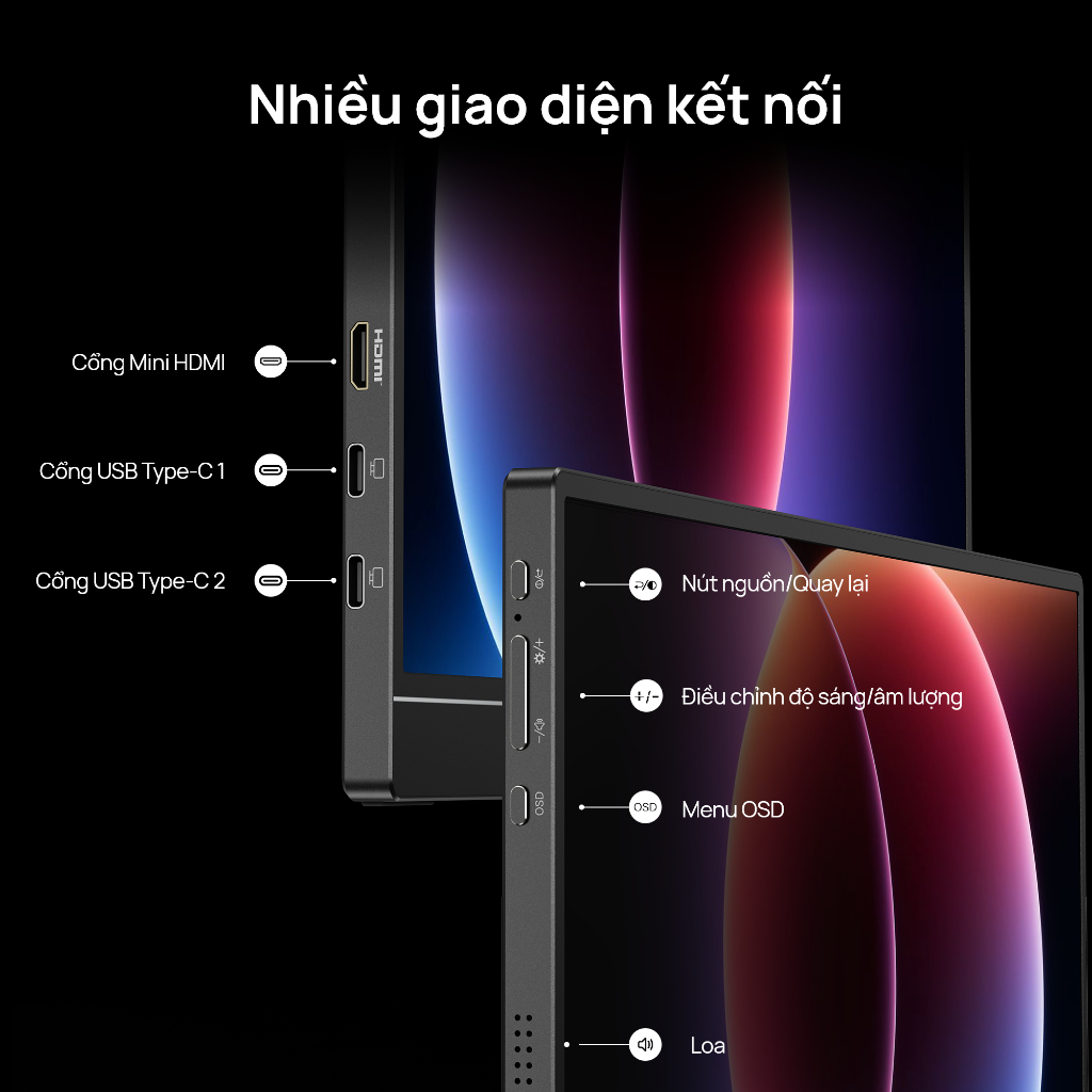 Màn hình chơi game di động ARZOPA 16.1 '' 144Hz, 100% sRGB, 1080P FHD với màn hình máy tính xách tay HDMI HDR cho Switch, PlayStation, Xbox, PS5, Mac | BigBuy360 - bigbuy360.vn