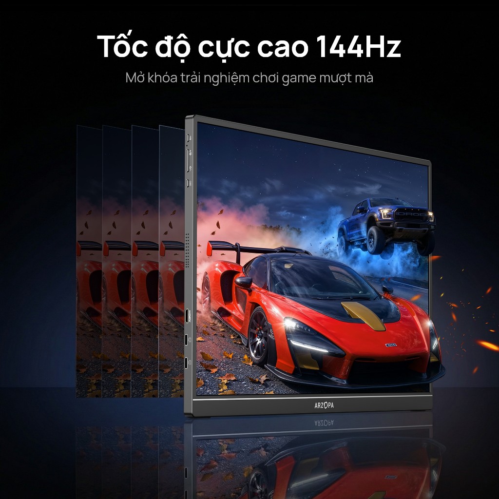 Màn hình chơi game di động ARZOPA 16.1 '' 144Hz, 100% sRGB, 1080P FHD với màn hình máy tính xách tay HDMI HDR cho Switch, PlayStation, Xbox, PS5, Mac | BigBuy360 - bigbuy360.vn