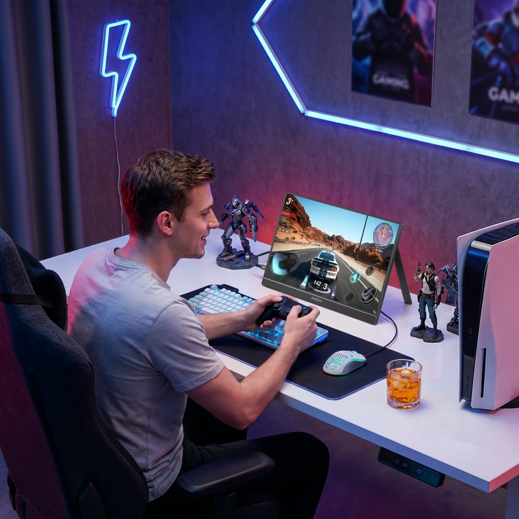 Màn hình chơi game di động ARZOPA 16.1 '' 144Hz, 100% sRGB, 1080P FHD với màn hình máy tính xách tay HDMI HDR cho Switch, PlayStation, Xbox, PS5, Mac | BigBuy360 - bigbuy360.vn