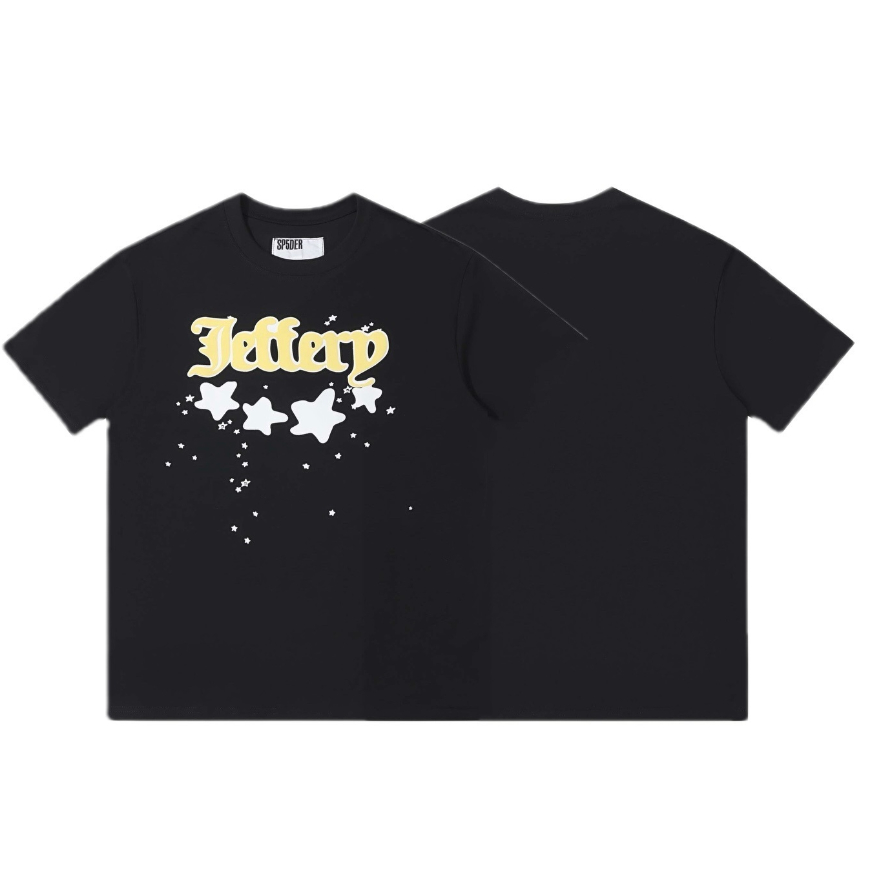 Áo thun ngắn tay cotton nguyên chất in họa tiết Sp5der thời trang