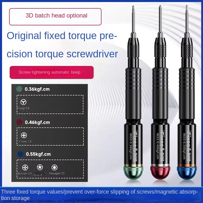 IFixes iN33 Tuốc nơ vít mô-men xoắn cố định 3D Y0.6 PH000 1.3mm Pentalobe 0.8mm cho điện thoại di độ