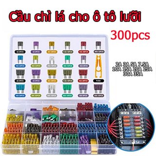 Bộ 300 Rv Cầu chì lá cho ô tô lưỡi 12V  Xe Tải 24V(2A 3A 5A 7.5A 10A 15A 20A 25A 30A 35A)