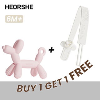 HE HOẶC SHE [MUA 1 Tặng 1 Dây Xích] BPA Free 100% silicone cấp thực phẩm Silicone Soft Clover Silicone Miếng Dán Cho Bé Tập Đi, Đồ Chơi Nhai, Thiết Kế Thúc Đẩy Răng Khỏe Mạnh Cho Bé 6M +