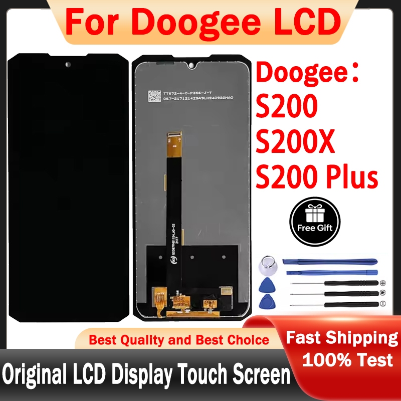 Màn Hình Cảm Ứng Mới 100% Cho DOOGEE S200 S200X S200 Plus Màn Hình LCD Bộ Số Hóa Lắp Ráp Các Bộ Phận