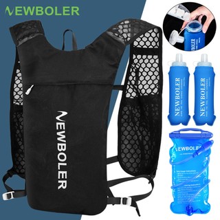 Newboler Đi Xe Đạp Đen 5L Ba Lô Hydrat Hóa Túi Gói Siêu Nhẹ Chạy Áo Vest Cho Ngoài Trời Thể Thao Đi Bộ Đường Dài Đi Xe Đạp Leo Núi Marathon Chạy Bộ Với Nước Bàng Quang