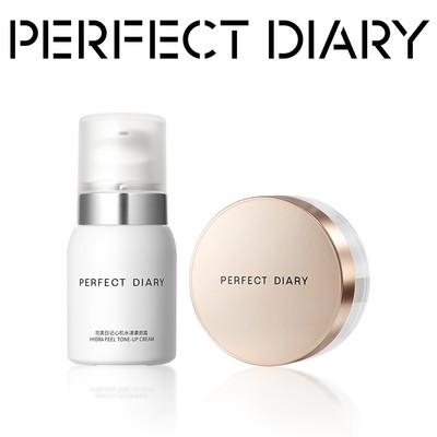 Phấn phủ PERFECT DIARY PerfectStay  kiềm dầu chống thấm nước kiểm soát dầu 4 màu tùy chọn chuyên dụng 7g & Kem dưỡng da 40g kem nền kem lười nâng tông dưỡng ẩm mỏng nhẹ