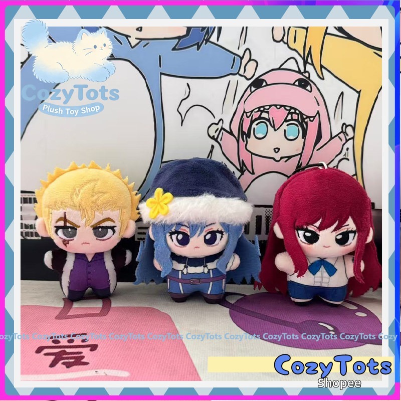 10cm Búp Bê Fairy Tail  Laxus Dreyar Erza Scarlet Juvia Lockser Anime Hình Sang Trọng Gối Quà Tặng S