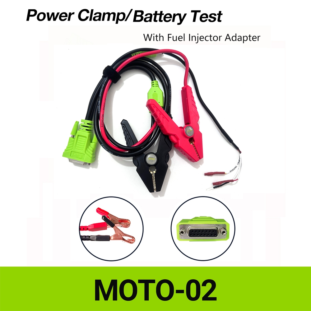 Cáp Chẩn Đoán Xe Máy MOTO-02-1 Hoạt Động Cho M100 / M100 PRO Kẹp Nguồn Cung Cấp Và Cáp Kiểm Tra Pin